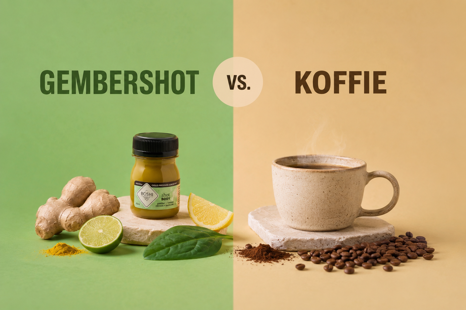 Gembershot naast een kop koffie: welke ochtendboost past bij jou