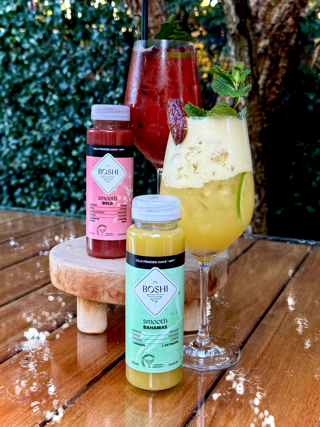 Boshi Bold en Bahamas met twee verse mocktails